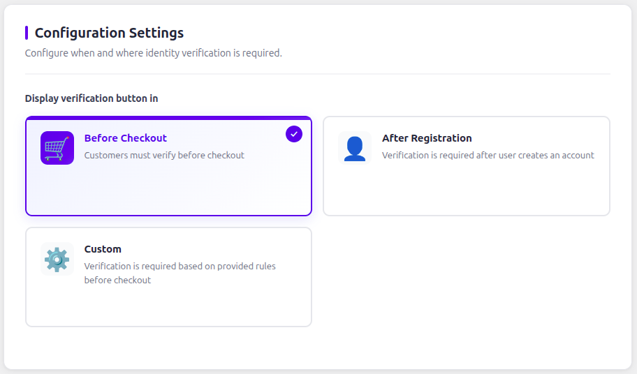 Idenfy-WooCommerce settings zoomed