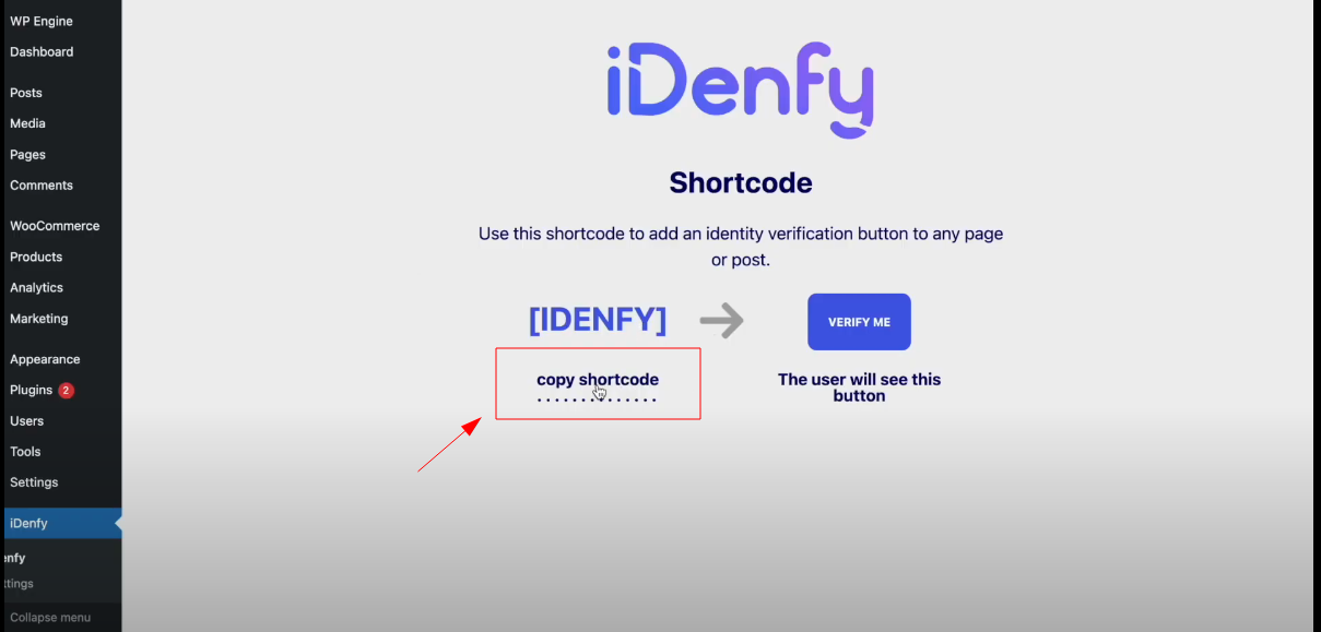 Idenfy-Wordpress authorization step