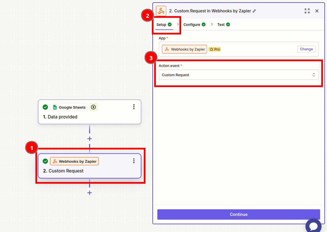 Zapier Webhook Flow